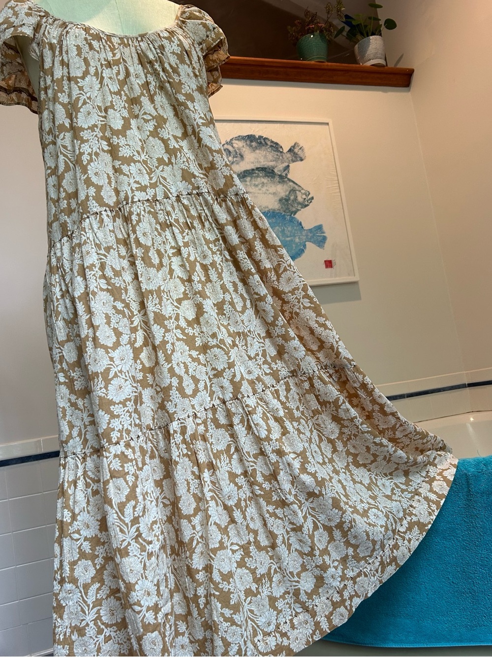 THE GREAT Whipstiched Plumeria in Wheat Size 2/Medium  100% Cotton